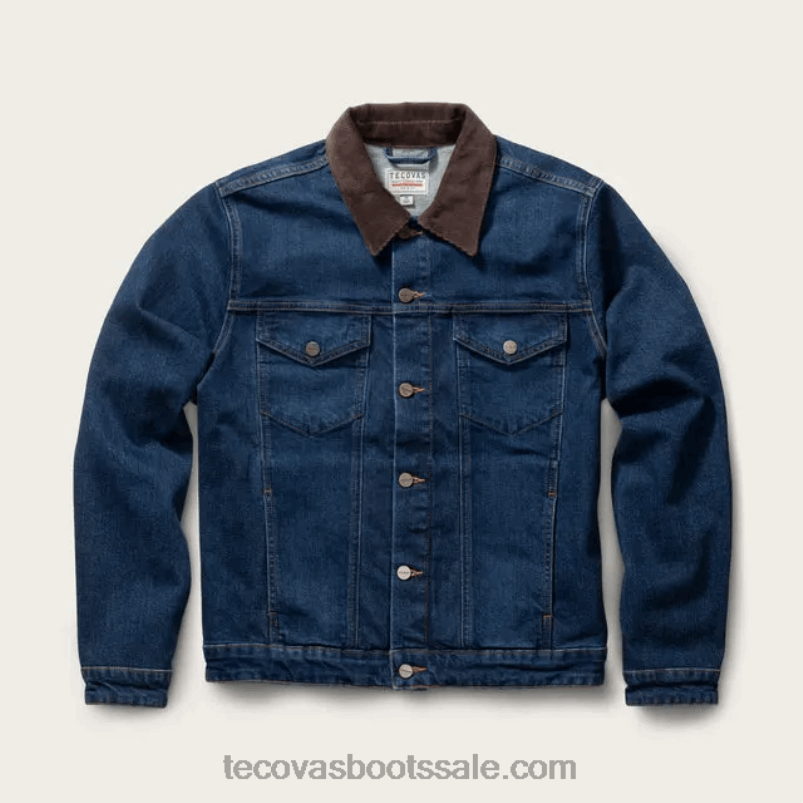 Tecovas denim truckerjack Heren donker L46LF12