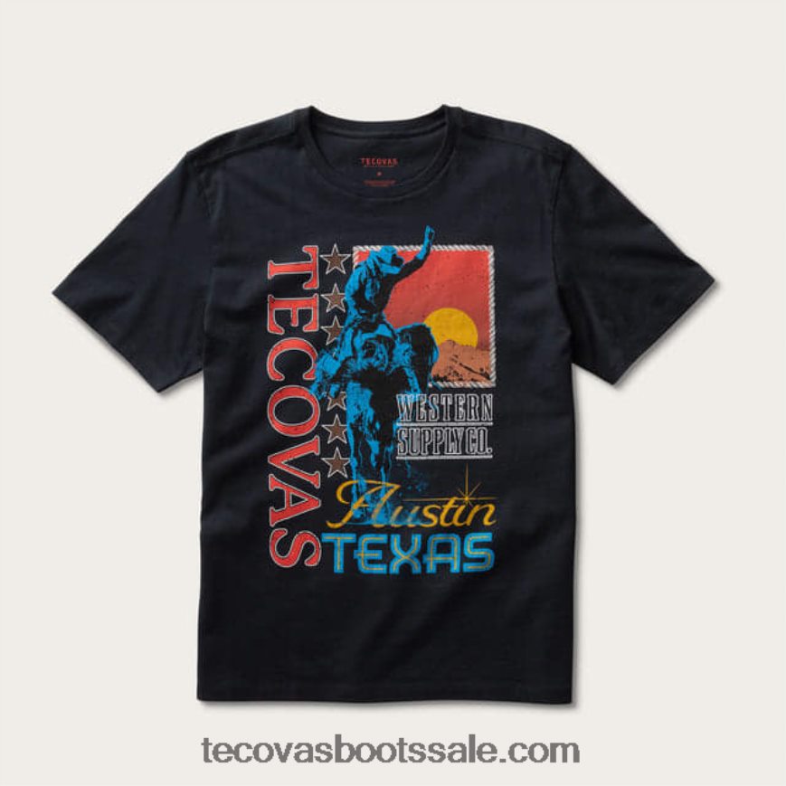 Tecovas HXZDP50 Heren bronc' tee onyx