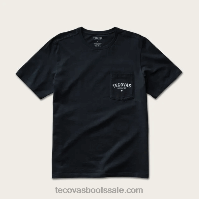 Tecovas fijne makers pocket tee Heren zwart bot L46LF18